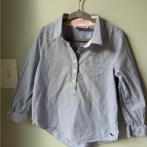 Vineyard Vines Blue and White Striped Kids Button Down Shirt